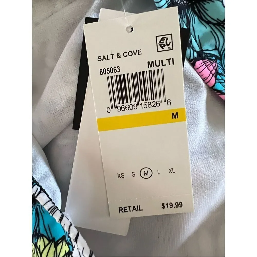 Salt & Cove Women's Multi-Color Floral Print 2-Piece Bikini Set Size M NWT